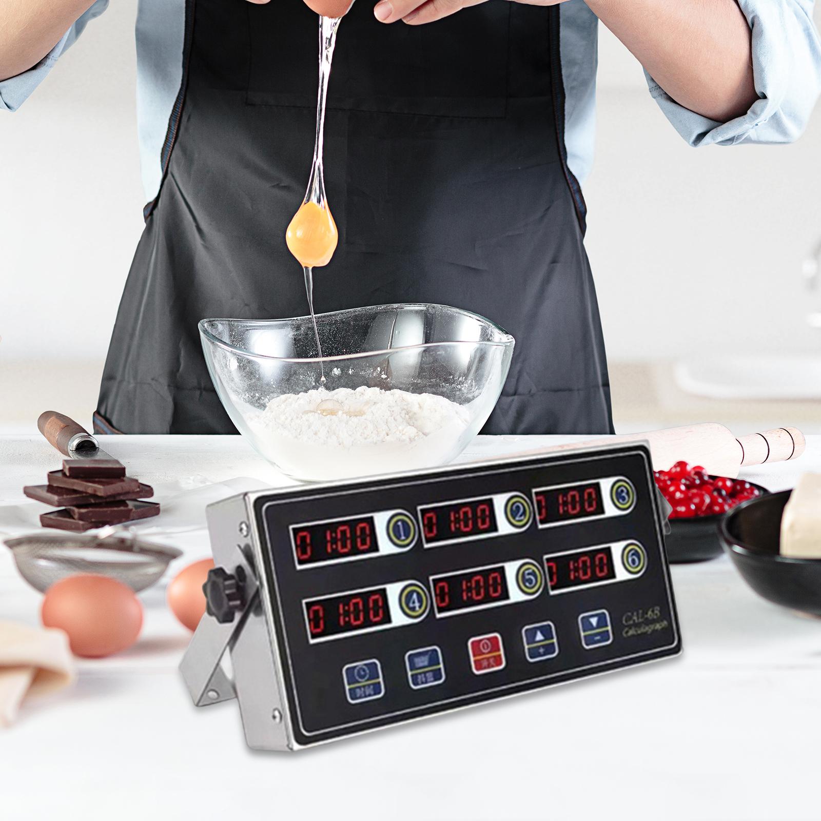 Commercial Kitchen Timer - Mehrkanaliger LED-Küchentimer, programmierbare digitale Countdown-Uhr für