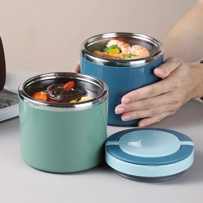 Food Warmer Display - 630/1000 ml isoliertes Lebensmittelglas, Thermos-Lunchbox aus