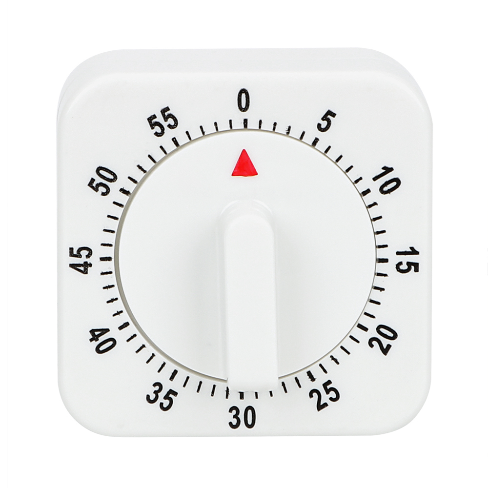 Commercial Kitchen Timer - HILIFE Praktischer 60-Minuten-Küchentimer, Kochutensilien, weißes Quadrat,