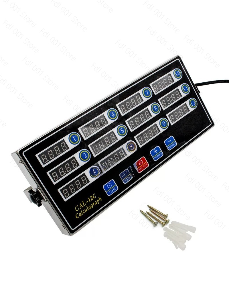 Commercial Kitchen Timer - Kommerzieller 12-Kanal-Timer Küchen-Erinnerungsgerät Backtimer mit Rücklauffunktion