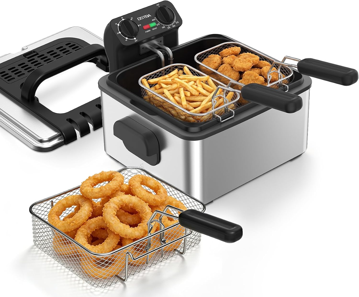 Commercial Kitchen Appliances - Elektrische Fritteuse mit 3 Körben, 4,75