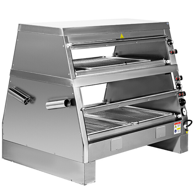 Food Warmer Display - Tischplattenförmige gewerbliche Speisenwärmevitrine aus lebensmittelechtem Edelstahl,