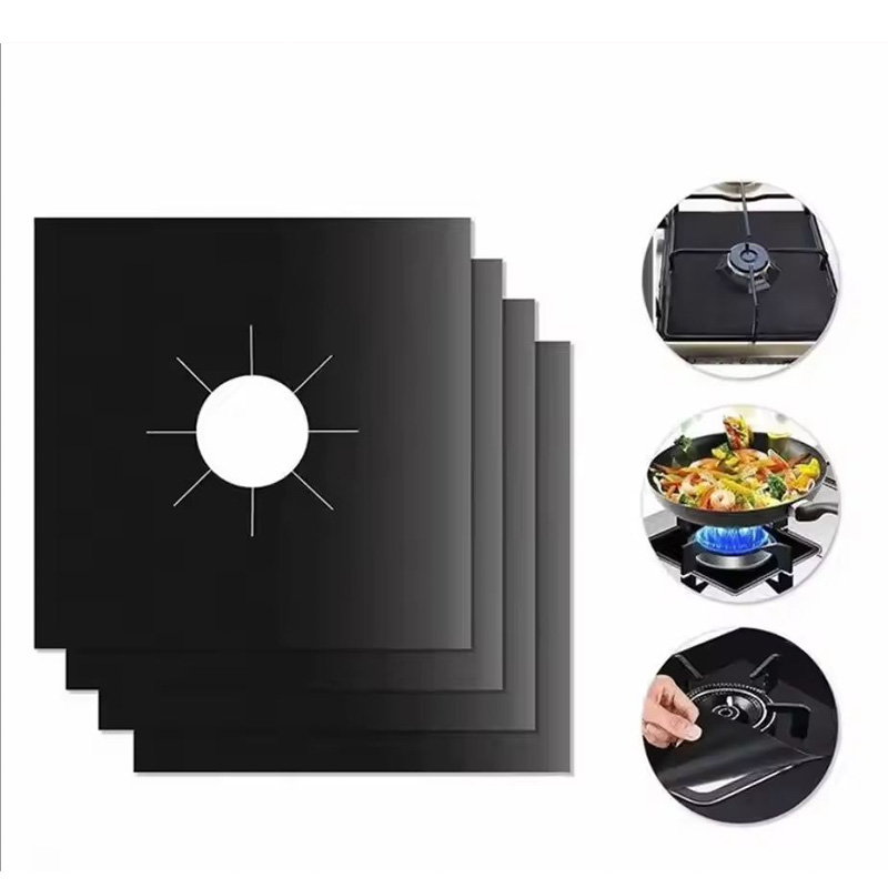 Commercial Kitchen Vent Hood - 2/4/8 Stück Gasherd-Schutzabdeckungen, Reinigungspads für Küchenutensilien,