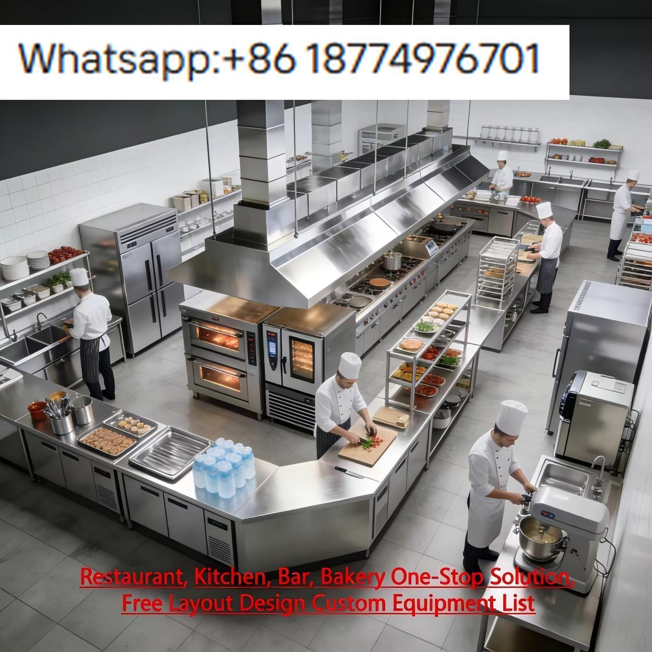 Commercial Kitchen Layout Design - KFC Kommerzielles Fast-Food-Ausrüstungsset Küchenlayout-Design Hamburger-Grill Fritteuse