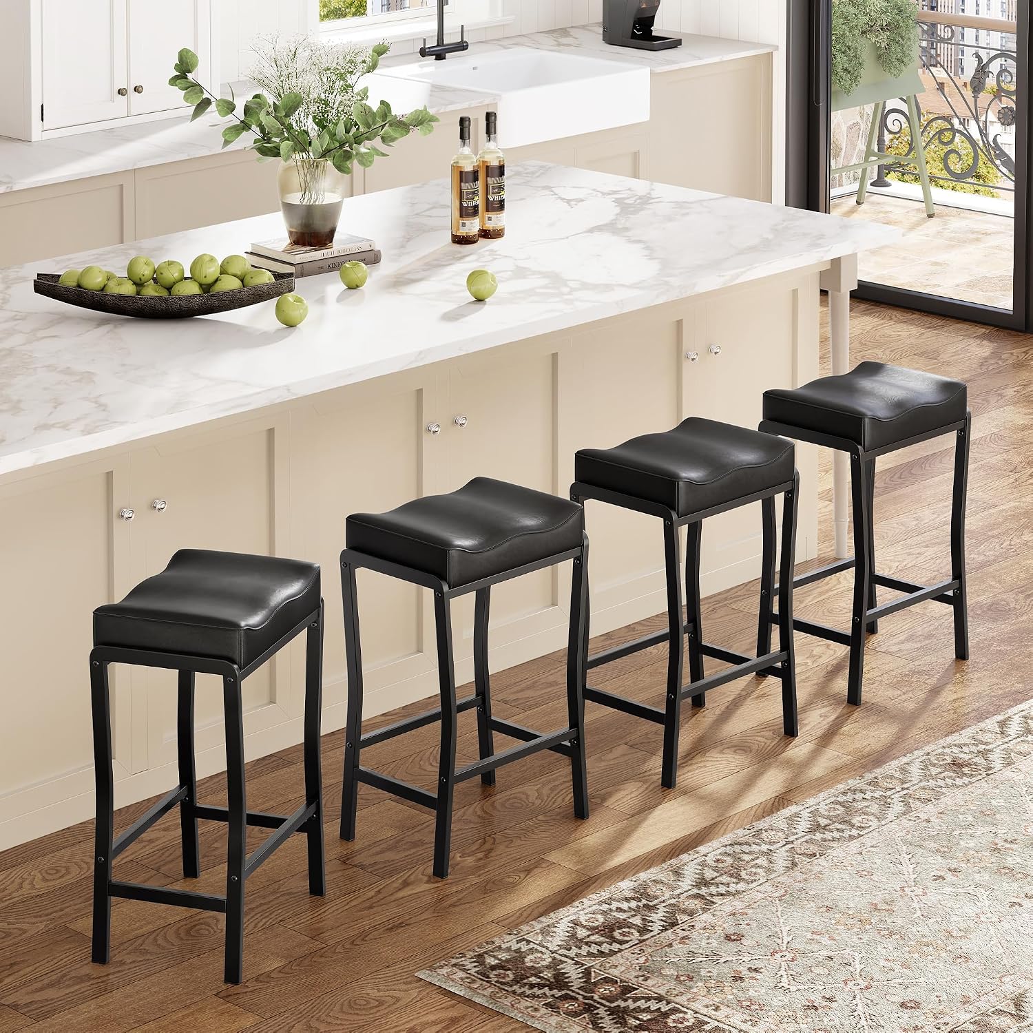 Commercial Kitchen Island - Barhocker in Thekenhöhe, Set mit 1/2/4