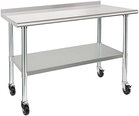 Commercial Kitchen Backsplash - 24 x 48 Zoll robuster Edelstahl-Arbeitstisch