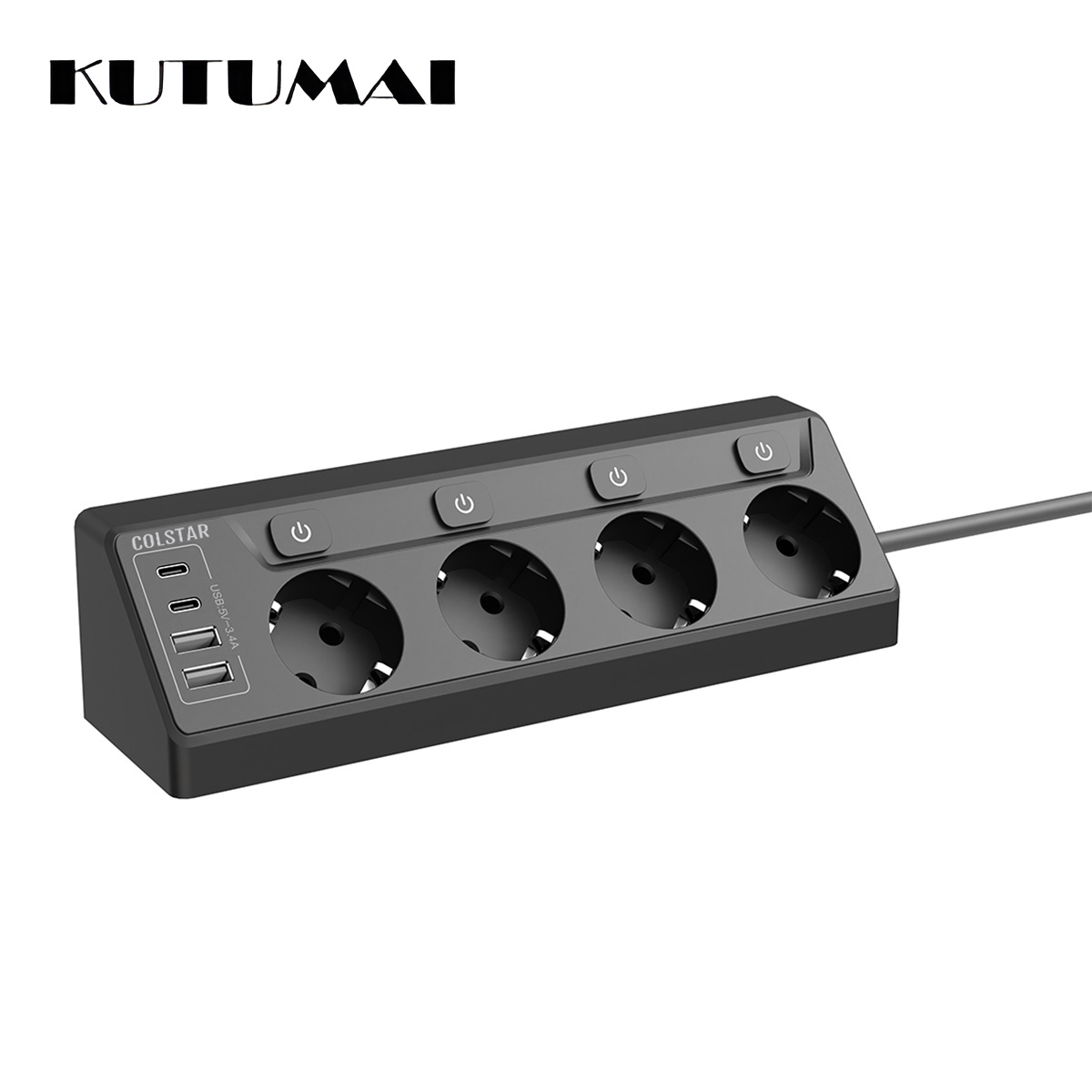 Commercial Kitchen In Residential Home - Steckdosenleiste, Mehrfachstecker, 4 Steckdosen, 4 USB-Anschlüsse,