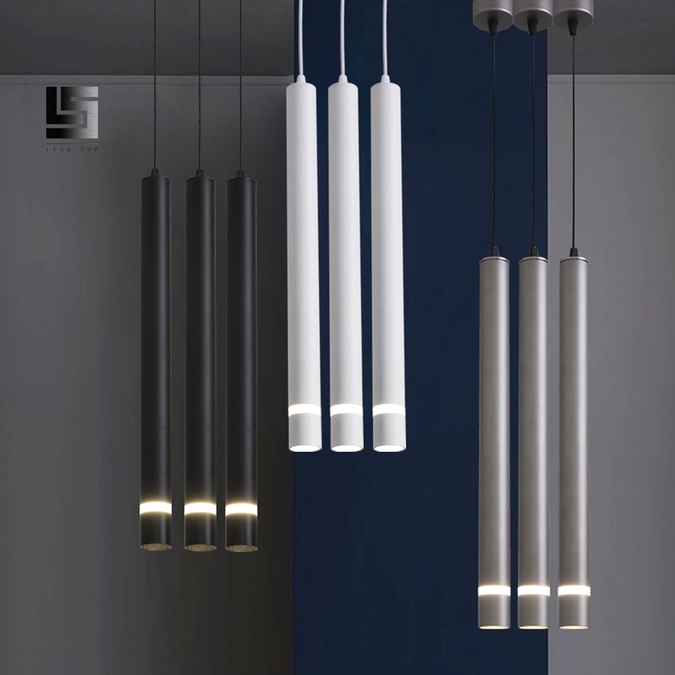 Commercial Kitchen Island - Moderne led Anhänger Lampe Lange Rohr