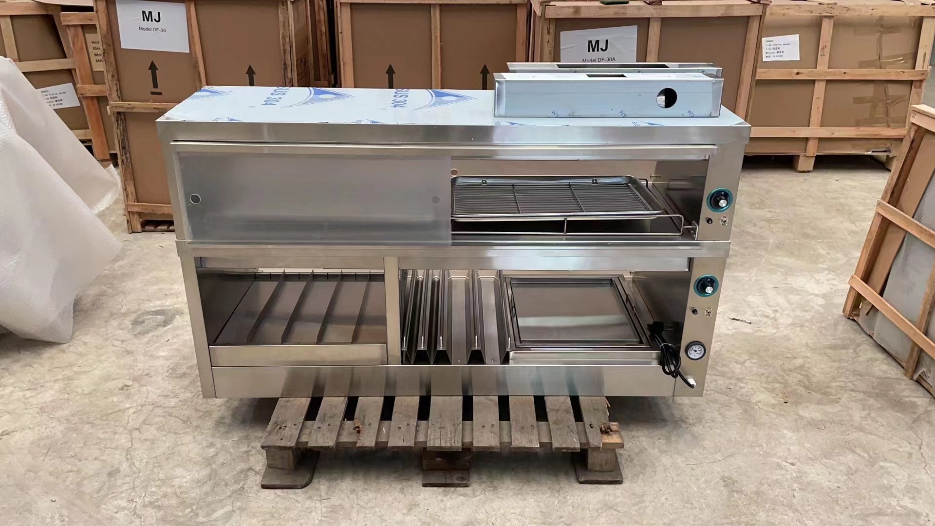 Fabrikneuer 2-lagiger Tischwär – Food Warmer Display Bewertung und Preis