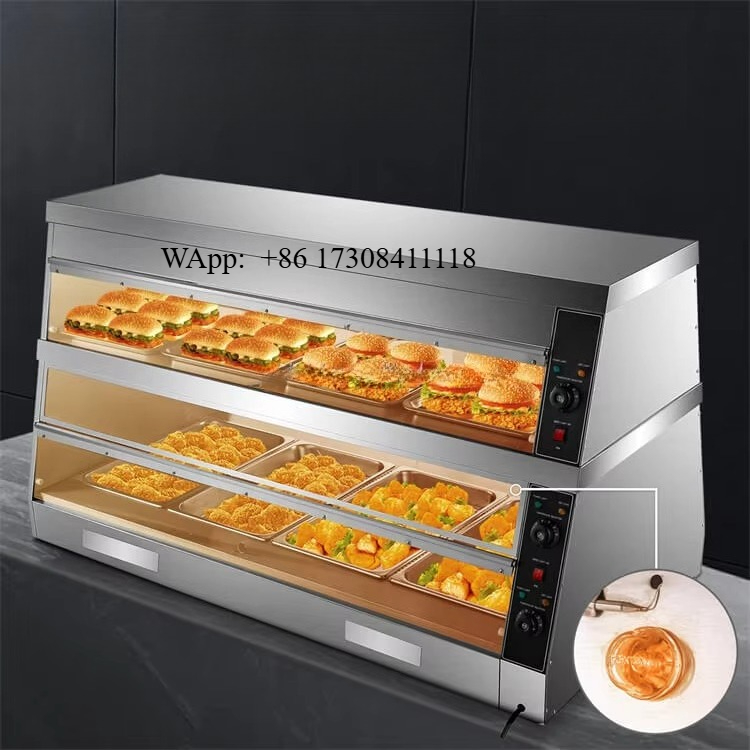 Gewerbliche 2-stöckige elektri – Food Warmer Display Bewertung und Preis