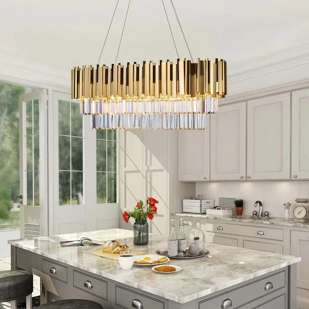 Luxuriöser Goldener K9 Kristal – Commercial Kitchen Island Bewertung und Preis