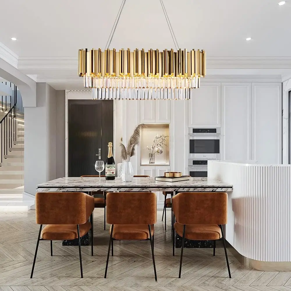 Luxuriöser Goldener K9 Kristal – Commercial Kitchen Island Bewertung und Preis