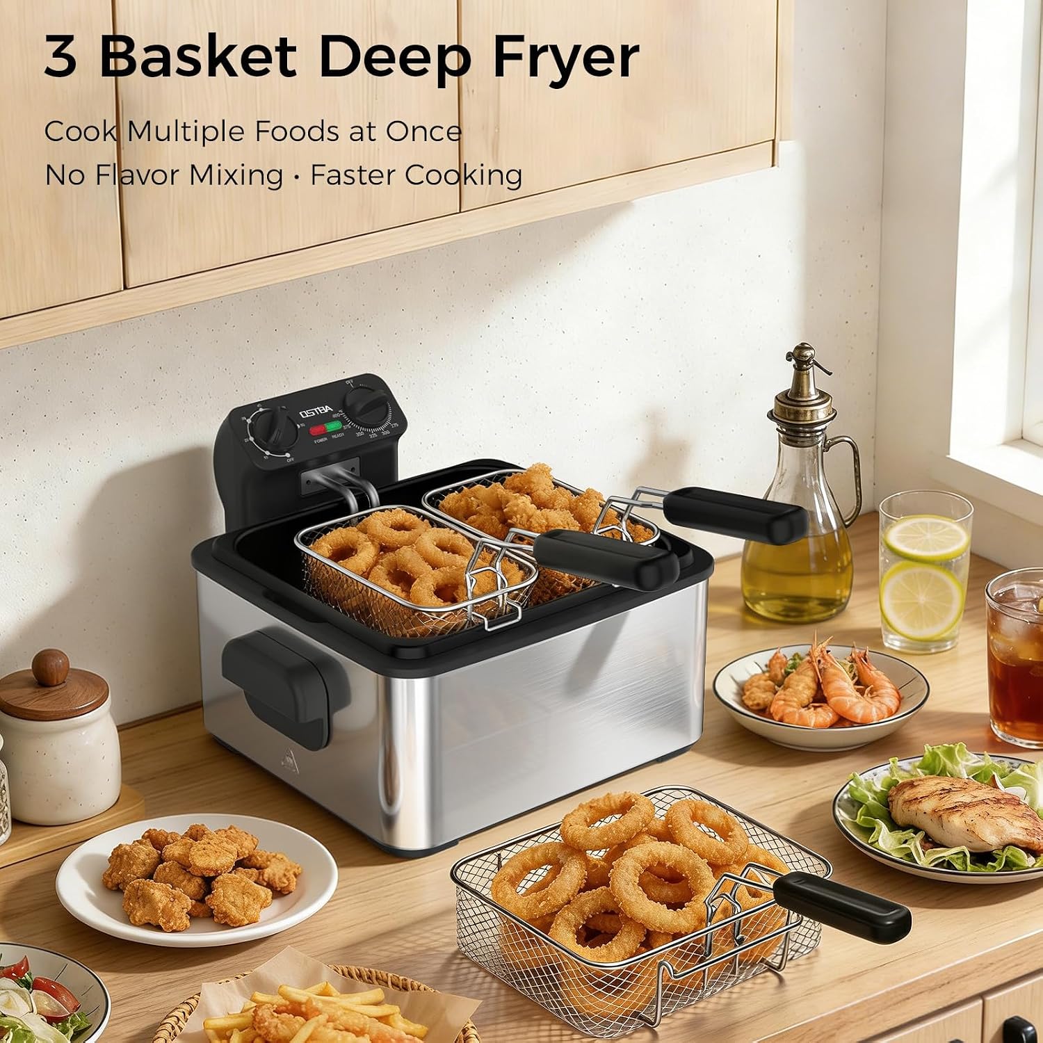 Elektrische Fritteuse mit 3 Kö – Commercial Kitchen Appliances Bewertung und Preis
