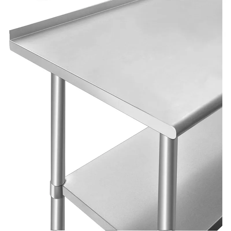 Edelstahl-Arbeitstisch mit Rüc – Commercial Kitchen Backsplash Bewertung und Preis
