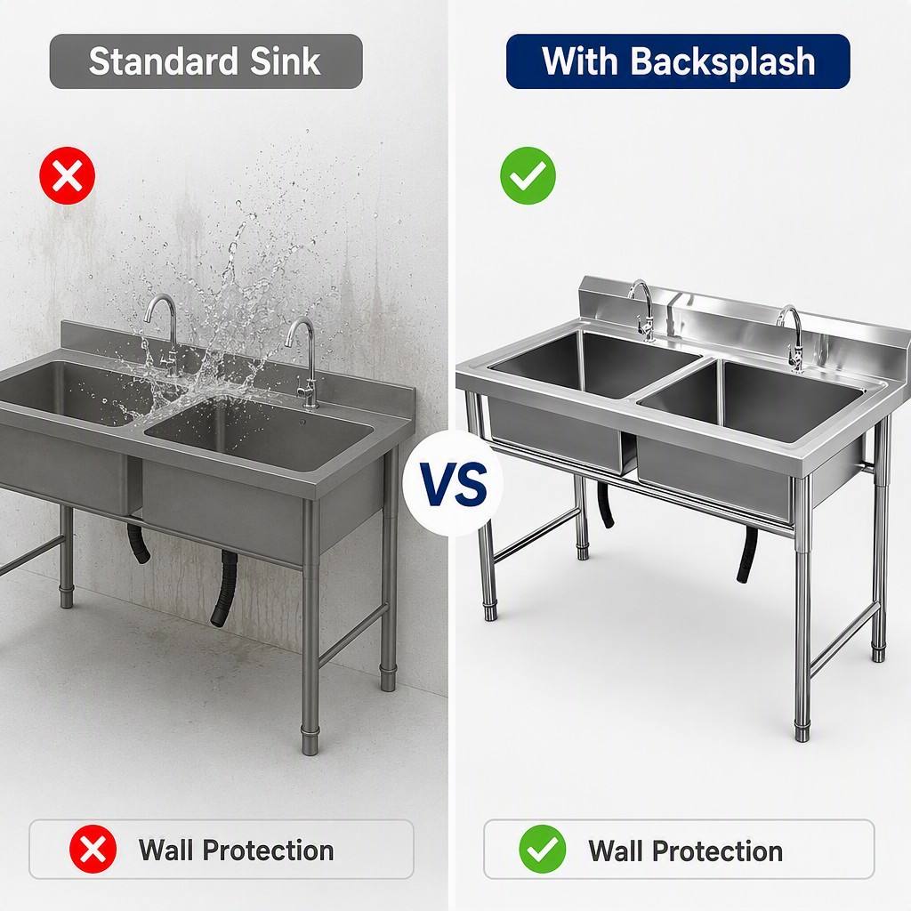 Gewerbliche freistehende Doppe – Commercial Kitchen Backsplash Bewertung und Preis